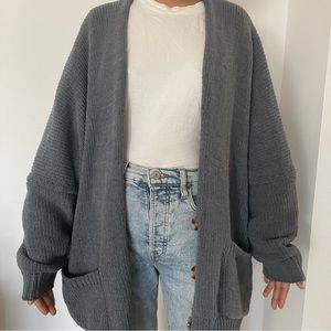 **SOLD** Dark Grey Chunky Oversized Cardigan